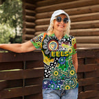 Personalised Eels NRL Celebrating 50 Years of Naidoc Women Polo Shirt NAIDOC Week 2025 Aboriginal