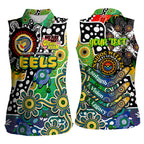 Personalised Eels NRL Celebrating 50 Years of Naidoc Women Sleeveless Polo Shirt NAIDOC Week 2025 Aboriginal