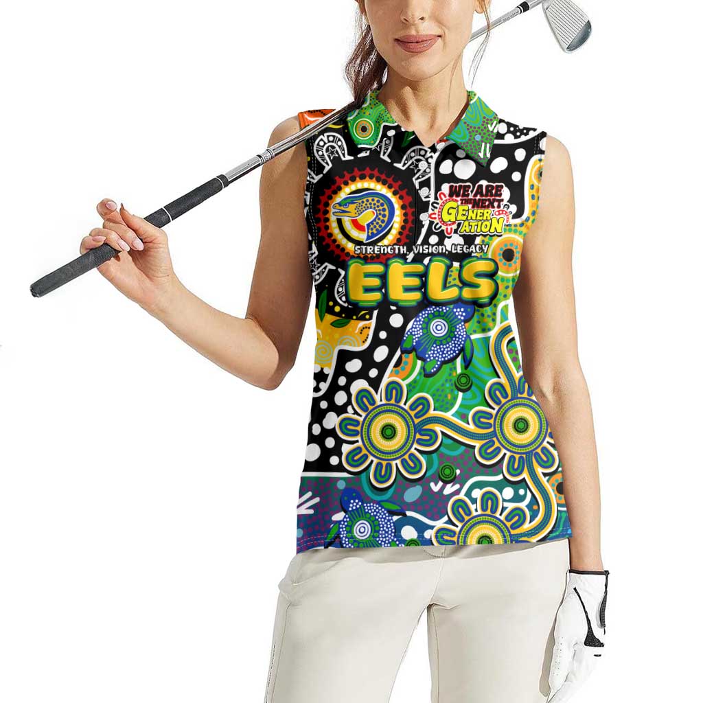 Personalised Eels NRL Celebrating 50 Years of Naidoc Women Sleeveless Polo Shirt NAIDOC Week 2025 Aboriginal