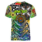Personalised Eels NRL Celebrating 50 Years of Naidoc Women V-Neck T-Shirt NAIDOC Week 2025 Aboriginal