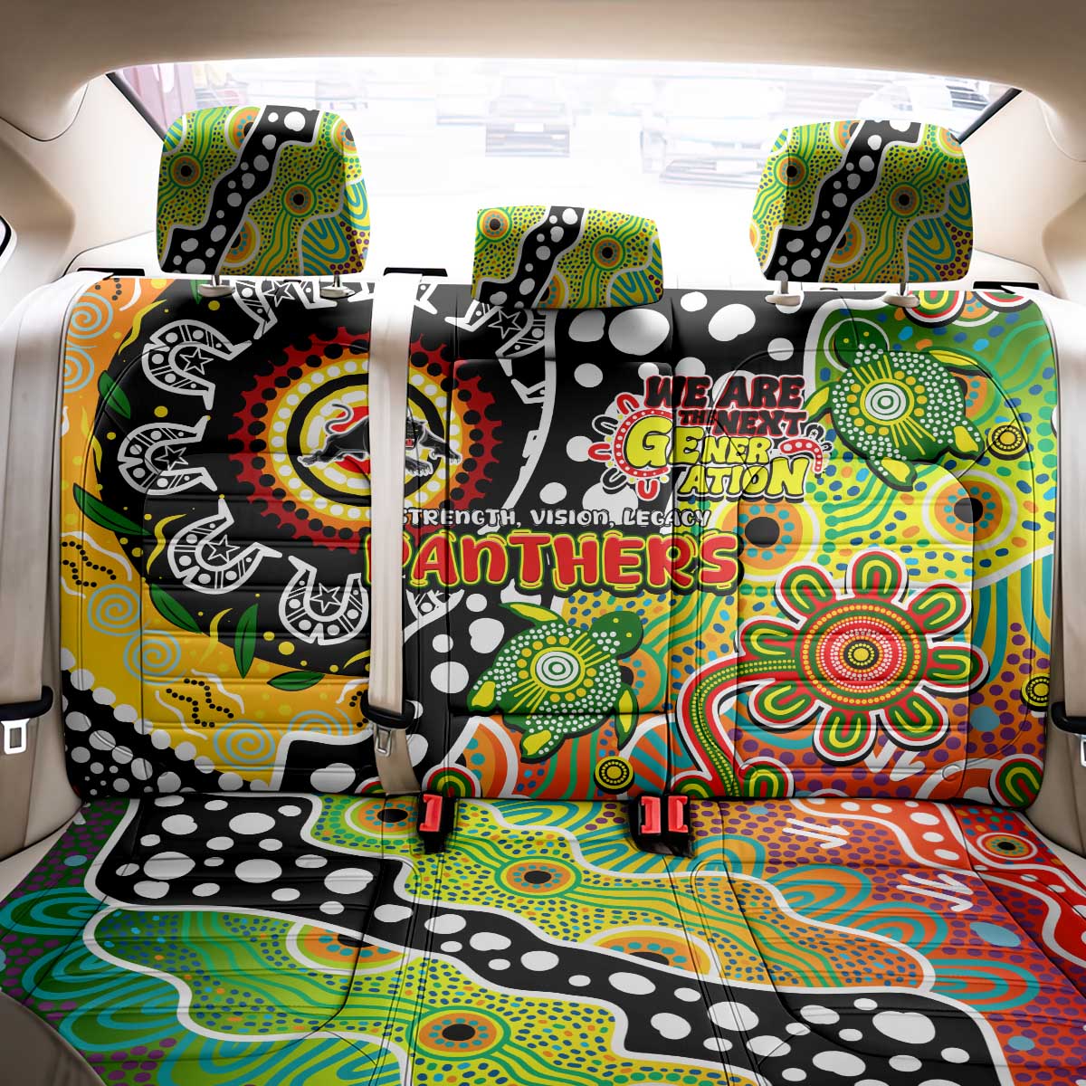 Panthers NRL Celebrating 50 Years of Naidoc Back Car Seat Cover NAIDOC Week 2025 Aboriginal