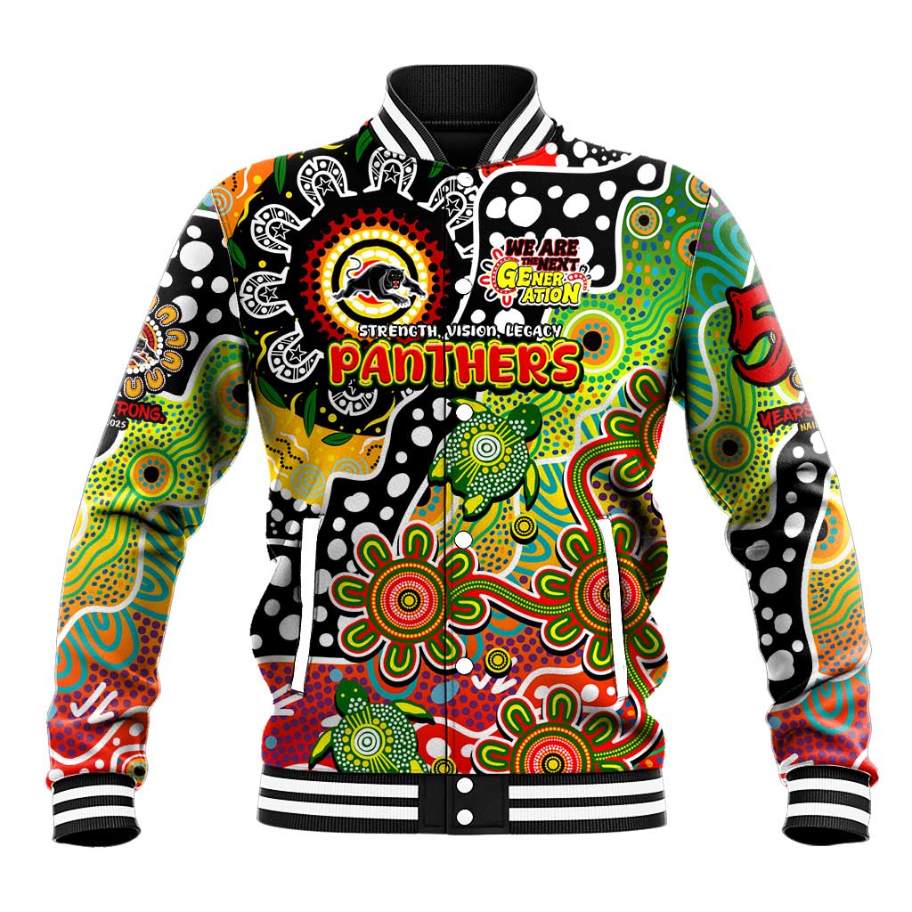 Personalised Panthers NRL Celebrating 50 Years of Naidoc Baseball Jacket NAIDOC Week 2025 Aboriginal