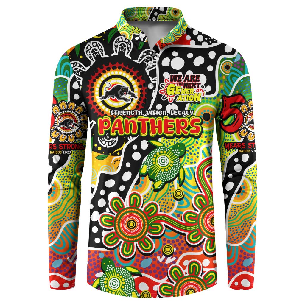 Personalised Panthers NRL Celebrating 50 Years of Naidoc Button Sweatshirt NAIDOC Week 2025 Aboriginal