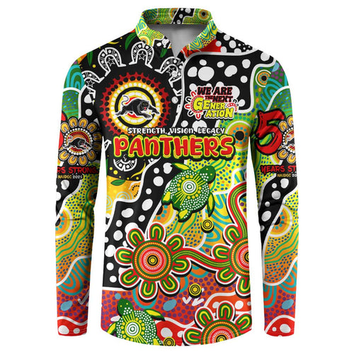 Personalised Panthers NRL Celebrating 50 Years of Naidoc Button Sweatshirt NAIDOC Week 2025 Aboriginal