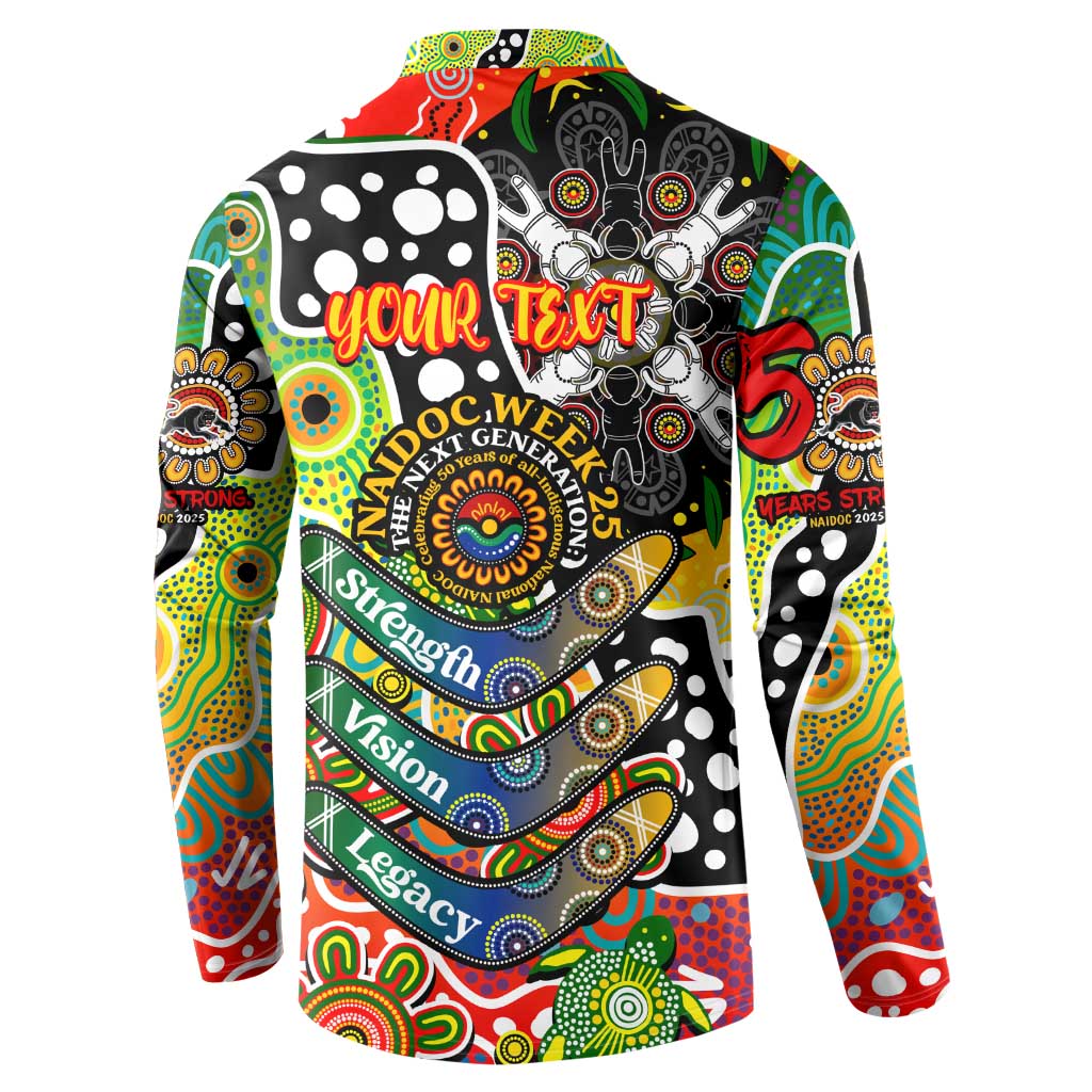 Personalised Panthers NRL Celebrating 50 Years of Naidoc Button Sweatshirt NAIDOC Week 2025 Aboriginal
