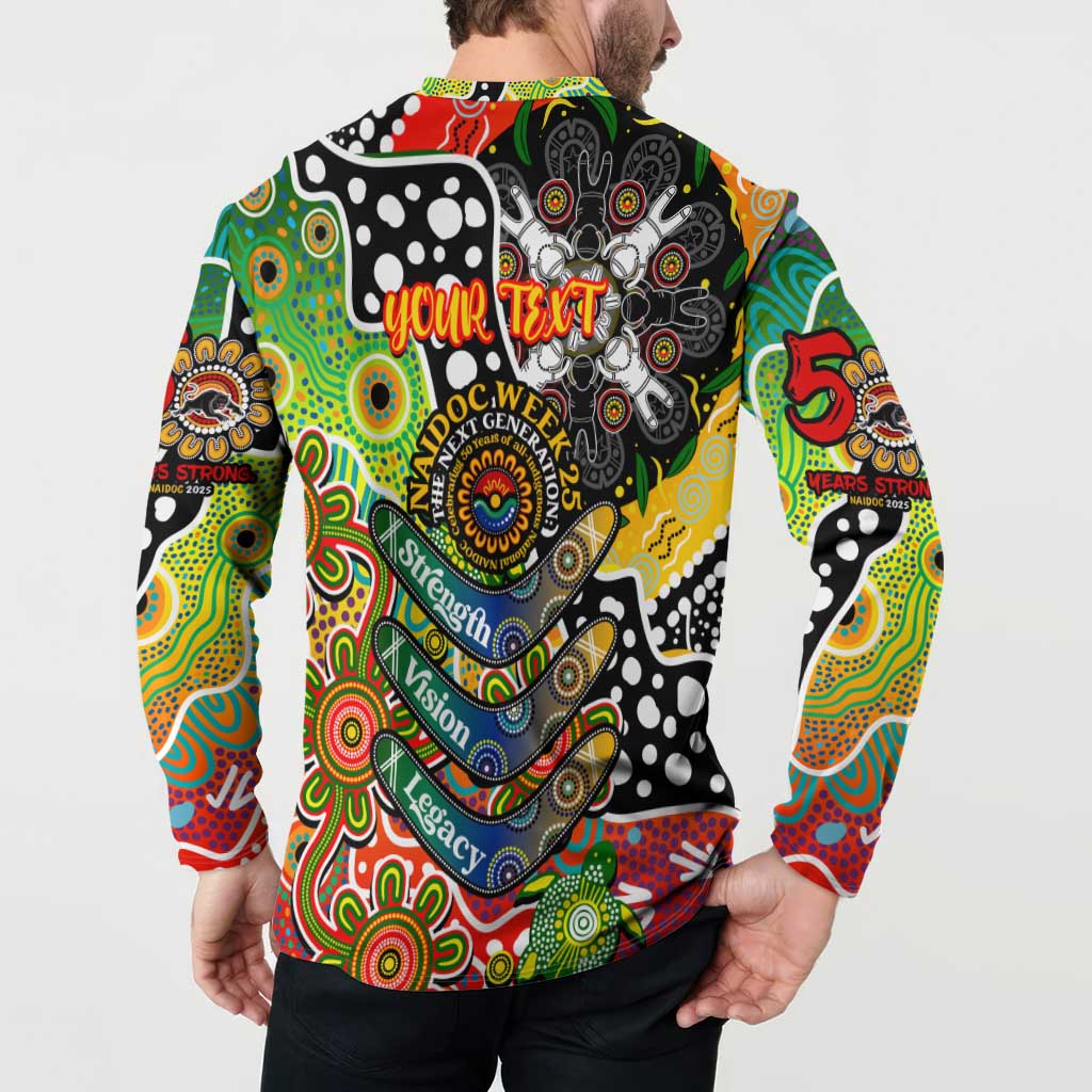 Personalised Panthers NRL Celebrating 50 Years of Naidoc Button Sweatshirt NAIDOC Week 2025 Aboriginal