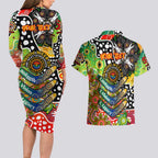 Personalised Panthers NRL Celebrating 50 Years of Naidoc Couples Matching Long Sleeve Bodycon Dress and Hawaiian Shirt NAIDOC Week 2025 Aboriginal