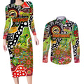Personalised Panthers NRL Celebrating 50 Years of Naidoc Couples Matching Long Sleeve Bodycon Dress and Long Sleeve Button Shirt NAIDOC Week 2025 Aboriginal
