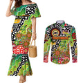 Personalised Panthers NRL Celebrating 50 Years of Naidoc Couples Matching Mermaid Dress and Long Sleeve Button Shirt NAIDOC Week 2025 Aboriginal