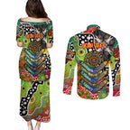 Personalised Panthers NRL Celebrating 50 Years of Naidoc Couples Matching Puletasi and Long Sleeve Button Shirt NAIDOC Week 2025 Aboriginal