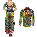 Personalised Panthers NRL Celebrating 50 Years of Naidoc Couples Matching Summer Maxi Dress and Long Sleeve Button Shirt NAIDOC Week 2025 Aboriginal