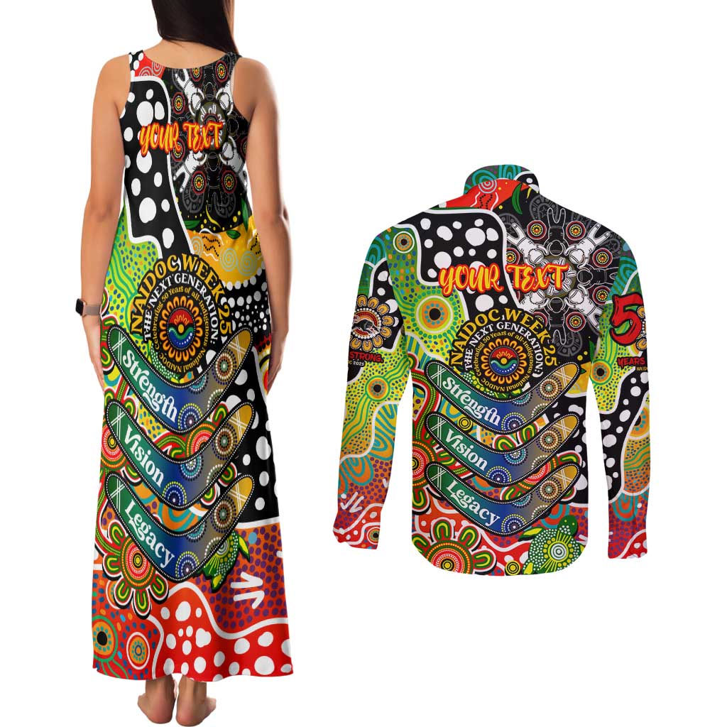 Personalised Panthers NRL Celebrating 50 Years of Naidoc Couples Matching Tank Maxi Dress and Long Sleeve Button Shirt NAIDOC Week 2025 Aboriginal