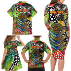 Personalised Panthers NRL Celebrating 50 Years of Naidoc Family Matching Long Sleeve Bodycon Dress and Hawaiian Shirt NAIDOC Week 2025 Aboriginal