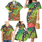 Personalised Panthers NRL Celebrating 50 Years of Naidoc Family Matching Mermaid Dress and Hawaiian Shirt NAIDOC Week 2025 Aboriginal