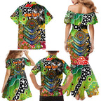 Personalised Panthers NRL Celebrating 50 Years of Naidoc Family Matching Mermaid Dress and Hawaiian Shirt NAIDOC Week 2025 Aboriginal
