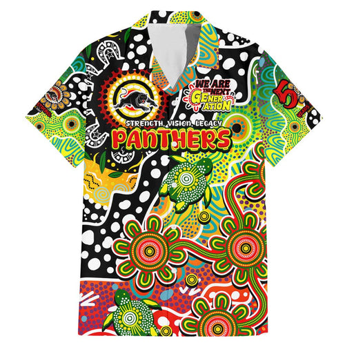 Personalised Panthers NRL Celebrating 50 Years of Naidoc Family Matching Mermaid Dress and Hawaiian Shirt NAIDOC Week 2025 Aboriginal