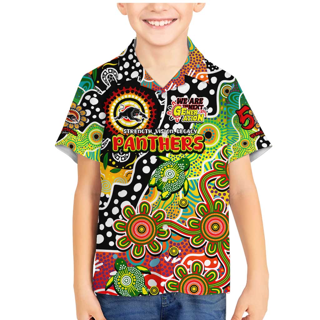 Personalised Panthers NRL Celebrating 50 Years of Naidoc Family Matching Mermaid Dress and Hawaiian Shirt NAIDOC Week 2025 Aboriginal