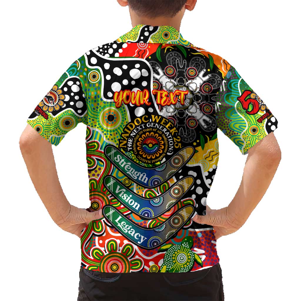 Personalised Panthers NRL Celebrating 50 Years of Naidoc Family Matching Off Shoulder Maxi Dress and Hawaiian Shirt NAIDOC Week 2025 Aboriginal