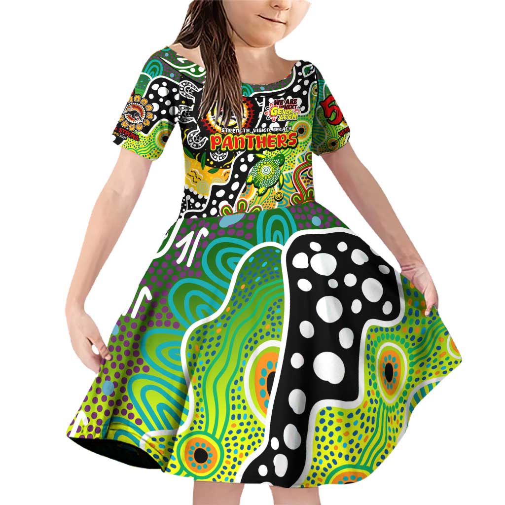 Personalised Panthers NRL Celebrating 50 Years of Naidoc Family Matching Off Shoulder Short Dress and Hawaiian Shirt NAIDOC Week 2025 Aboriginal