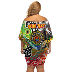 Personalised Panthers NRL Celebrating 50 Years of Naidoc Family Matching Off Shoulder Short Dress and Hawaiian Shirt NAIDOC Week 2025 Aboriginal