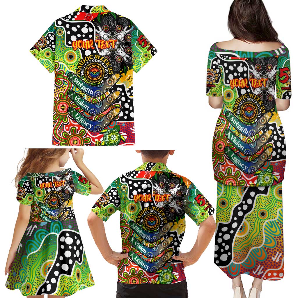 Personalised Panthers NRL Celebrating 50 Years of Naidoc Family Matching Puletasi and Hawaiian Shirt NAIDOC Week 2025 Aboriginal