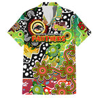Personalised Panthers NRL Celebrating 50 Years of Naidoc Family Matching Short Sleeve Bodycon Dress and Hawaiian Shirt NAIDOC Week 2025 Aboriginal