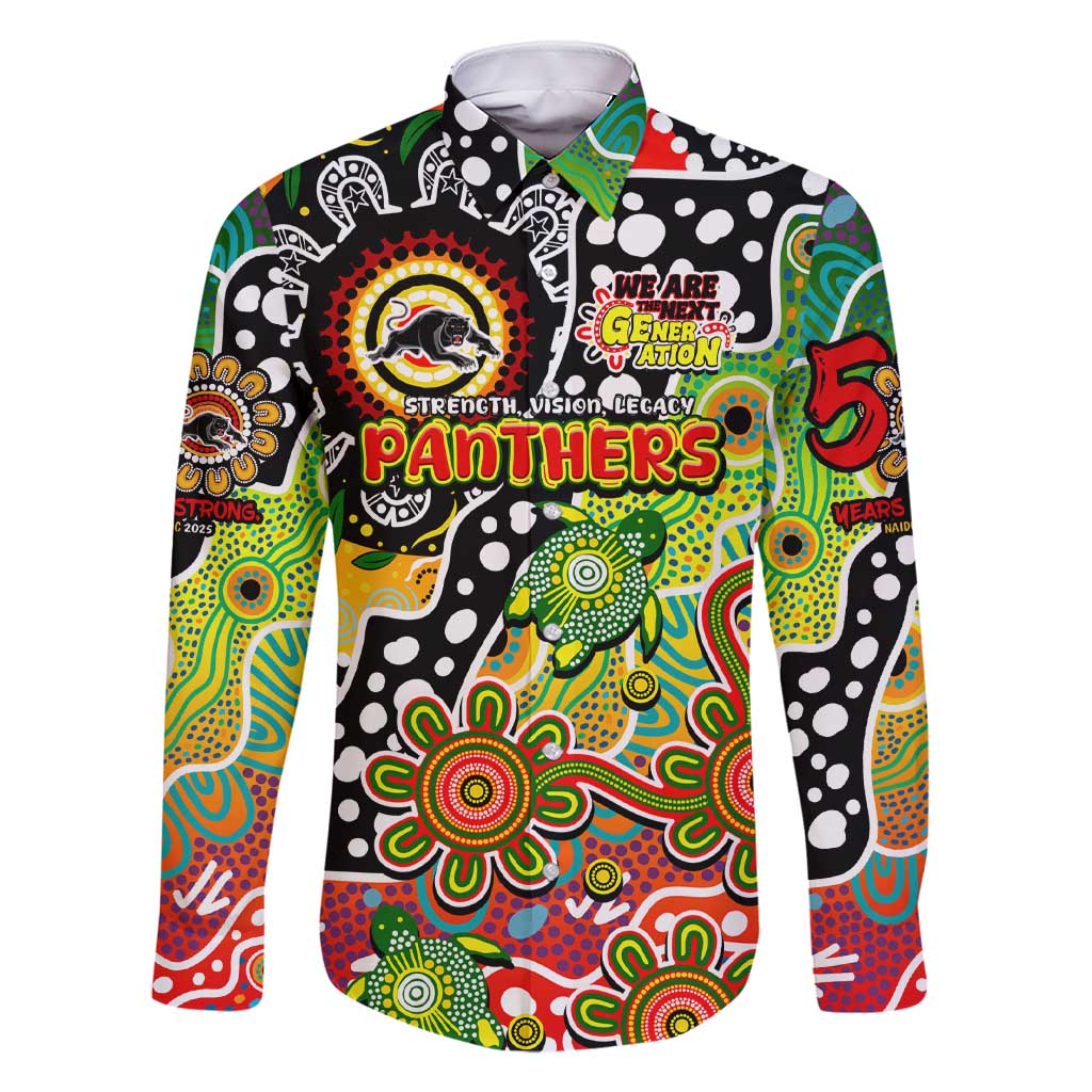 Personalised Panthers NRL Celebrating 50 Years of Naidoc Family Matching Short Sleeve Bodycon Dress and Hawaiian Shirt NAIDOC Week 2025 Aboriginal