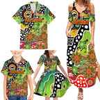 Personalised Panthers NRL Celebrating 50 Years of Naidoc Family Matching Summer Maxi Dress and Hawaiian Shirt NAIDOC Week 2025 Aboriginal