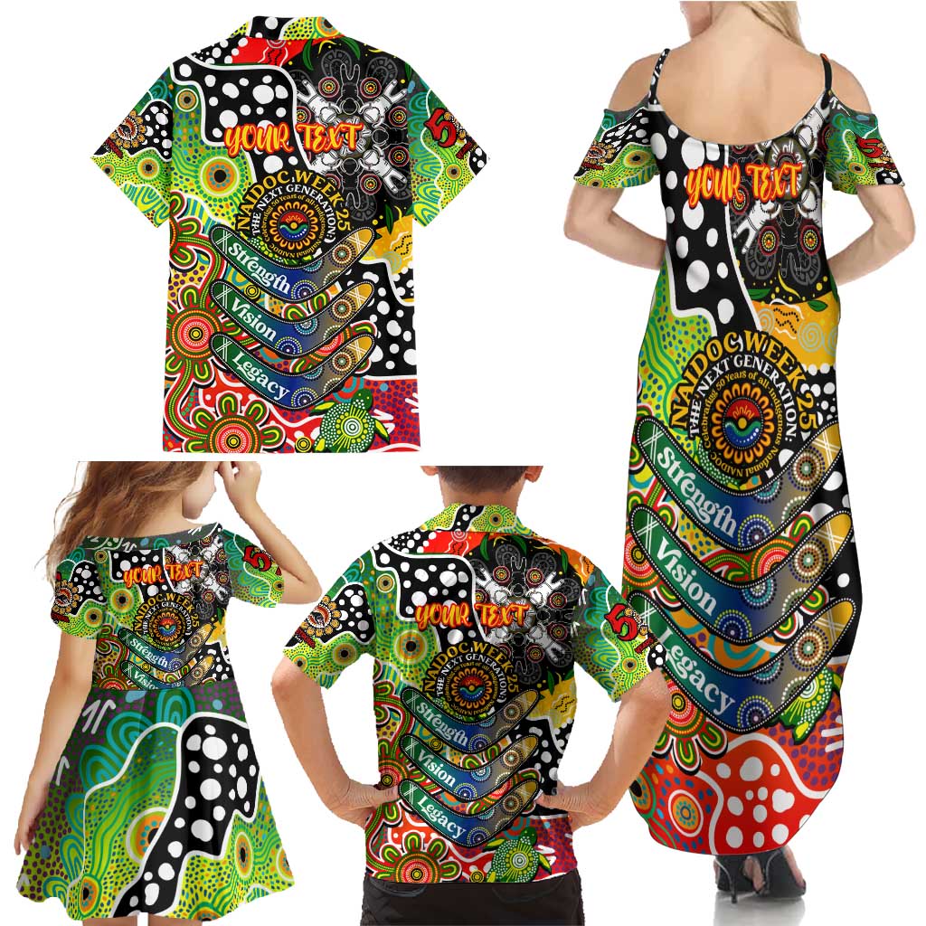 Personalised Panthers NRL Celebrating 50 Years of Naidoc Family Matching Summer Maxi Dress and Hawaiian Shirt NAIDOC Week 2025 Aboriginal