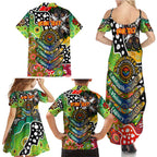 Personalised Panthers NRL Celebrating 50 Years of Naidoc Family Matching Summer Maxi Dress and Hawaiian Shirt NAIDOC Week 2025 Aboriginal