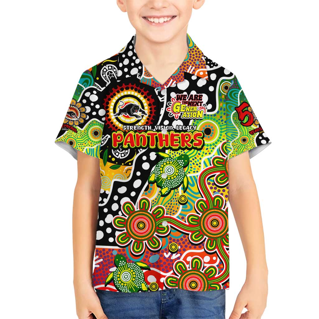 Personalised Panthers NRL Celebrating 50 Years of Naidoc Family Matching Summer Maxi Dress and Hawaiian Shirt NAIDOC Week 2025 Aboriginal