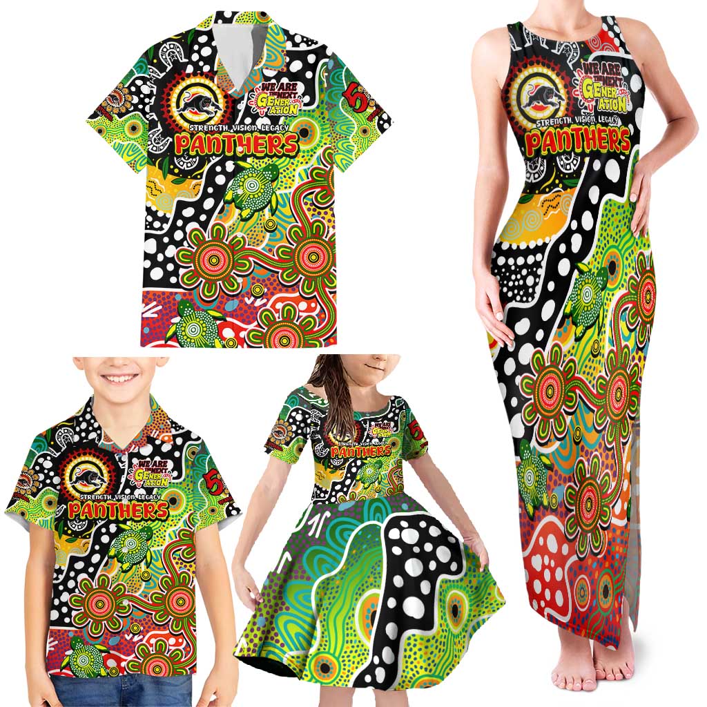 Personalised Panthers NRL Celebrating 50 Years of Naidoc Family Matching Tank Maxi Dress and Hawaiian Shirt NAIDOC Week 2025 Aboriginal