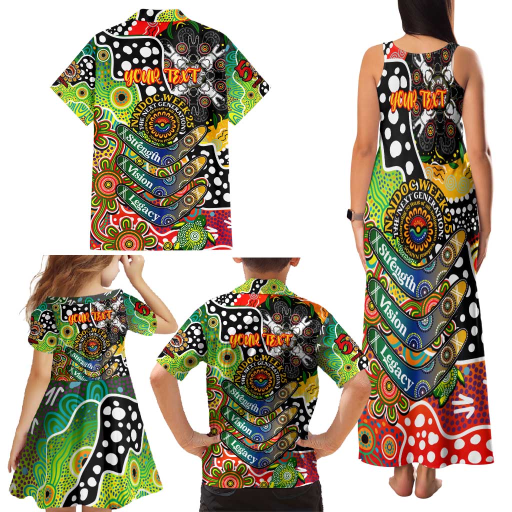Personalised Panthers NRL Celebrating 50 Years of Naidoc Family Matching Tank Maxi Dress and Hawaiian Shirt NAIDOC Week 2025 Aboriginal