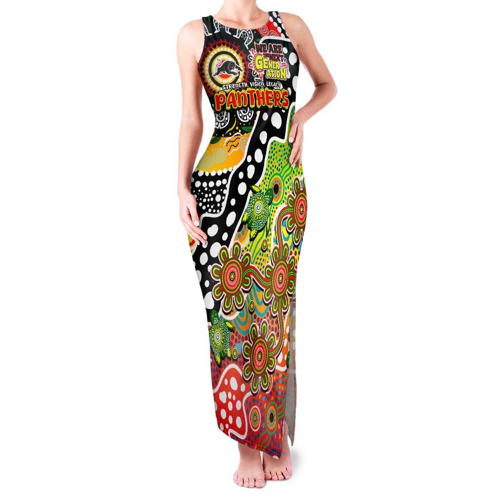Personalised Panthers NRL Celebrating 50 Years of Naidoc Family Matching Tank Maxi Dress and Hawaiian Shirt NAIDOC Week 2025 Aboriginal