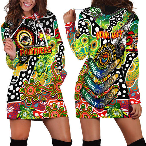 Personalised Panthers NRL Celebrating 50 Years of Naidoc Hoodie Dress NAIDOC Week 2025 Aboriginal