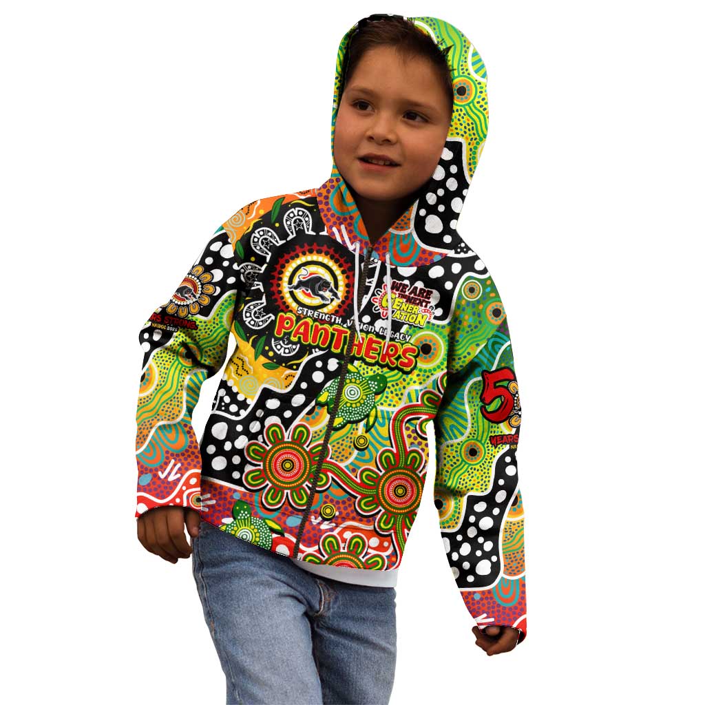 Personalised Panthers NRL Celebrating 50 Years of Naidoc Kid Hoodie NAIDOC Week 2025 Aboriginal