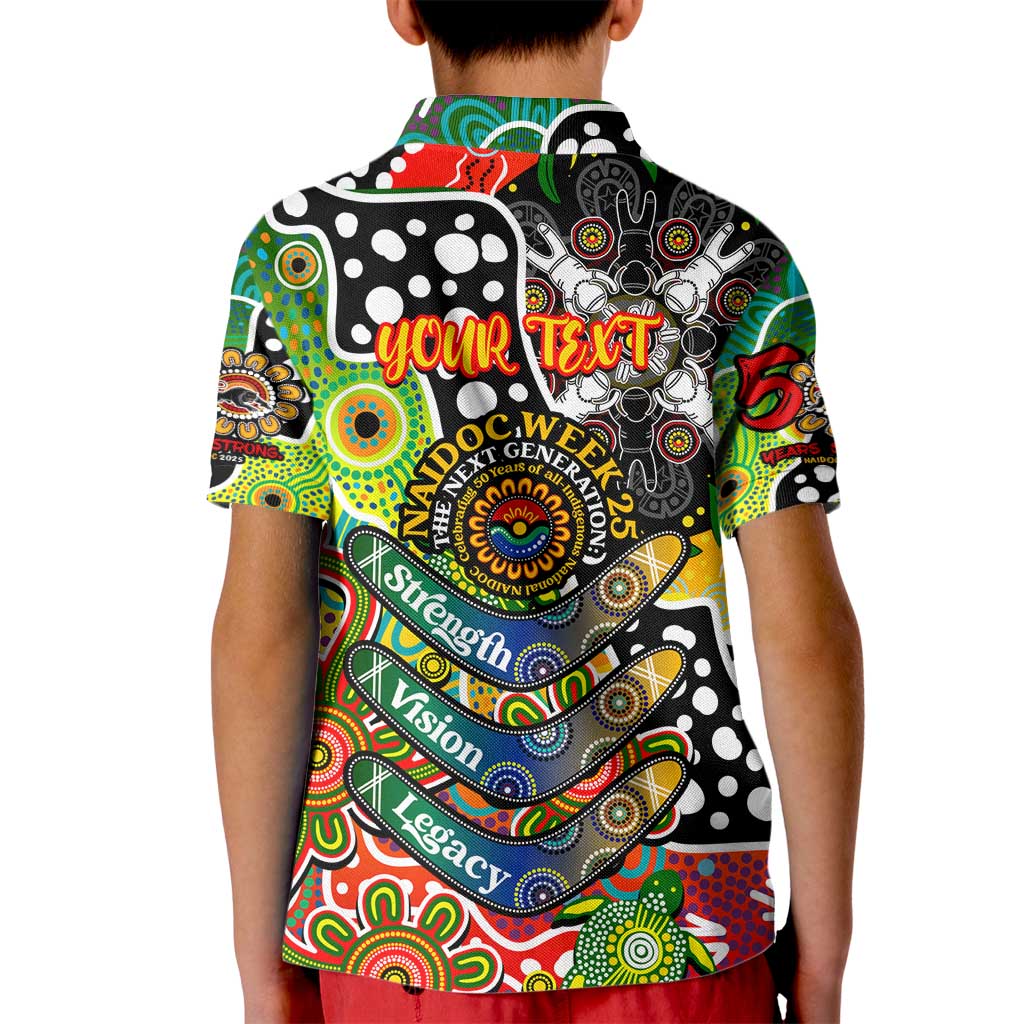 Personalised Panthers NRL Celebrating 50 Years of Naidoc Kid Polo Shirt NAIDOC Week 2025 Aboriginal