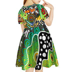 Personalised Panthers NRL Celebrating 50 Years of Naidoc Kid Short Sleeve Dress NAIDOC Week 2025 Aboriginal