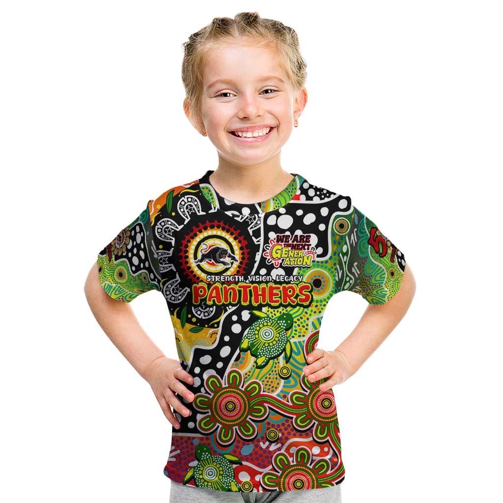 Personalised Panthers NRL Celebrating 50 Years of Naidoc Kid T Shirt NAIDOC Week 2025 Aboriginal