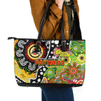 Panthers NRL Celebrating 50 Years of Naidoc Leather Tote Bag NAIDOC Week 2025 Aboriginal