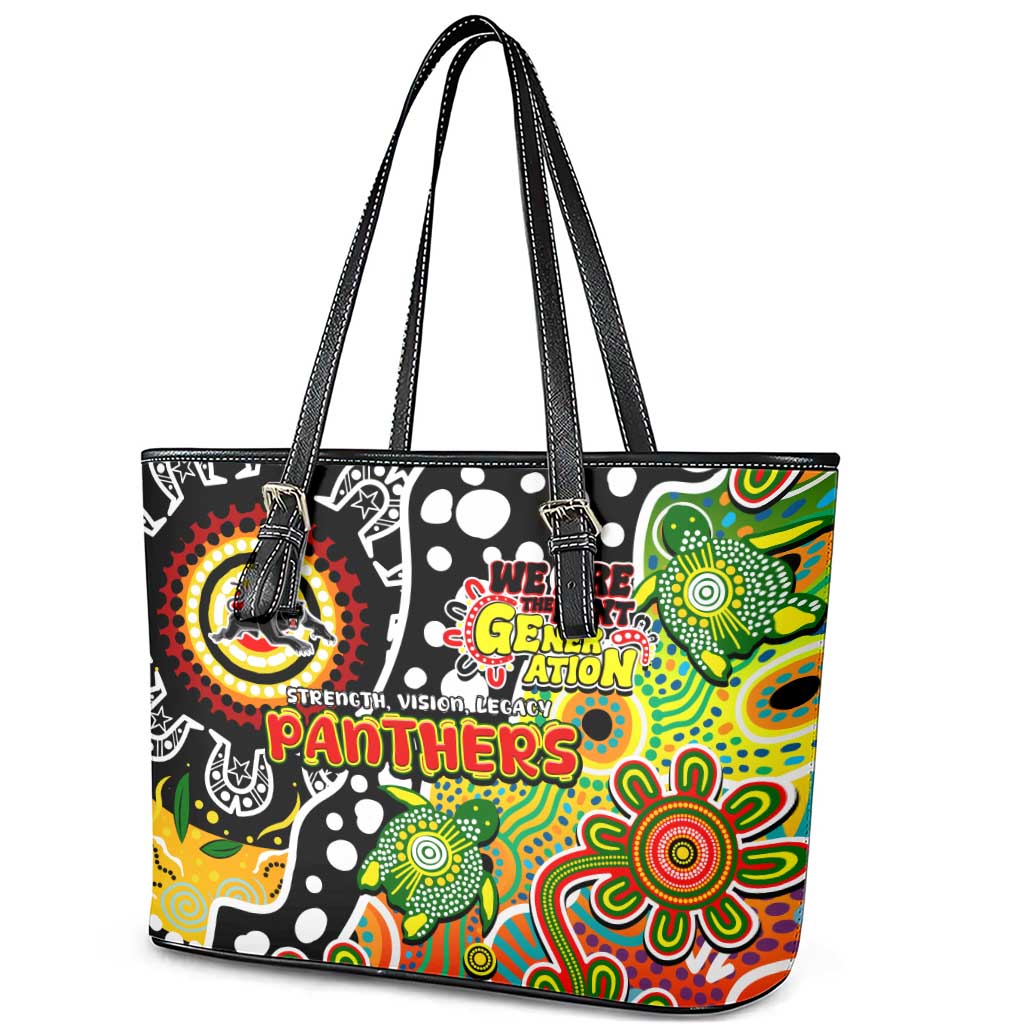 Panthers NRL Celebrating 50 Years of Naidoc Leather Tote Bag NAIDOC Week 2025 Aboriginal