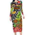 Personalised Panthers NRL Celebrating 50 Years of Naidoc Long Sleeve Bodycon Dress NAIDOC Week 2025 Aboriginal