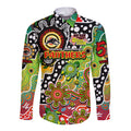 Personalised Panthers NRL Celebrating 50 Years of Naidoc Long Sleeve Button Shirt NAIDOC Week 2025 Aboriginal
