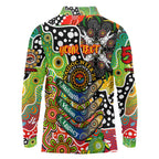 Personalised Panthers NRL Celebrating 50 Years of Naidoc Long Sleeve Polo Shirt NAIDOC Week 2025 Aboriginal