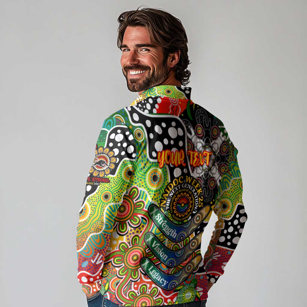 Personalised Panthers NRL Celebrating 50 Years of Naidoc Long Sleeve Polo Shirt NAIDOC Week 2025 Aboriginal