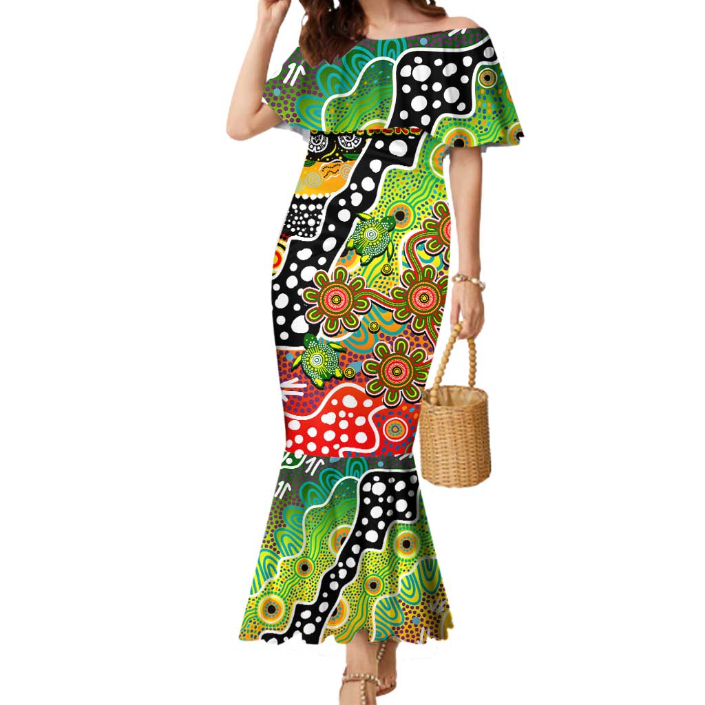 Personalised Panthers NRL Celebrating 50 Years of Naidoc Mermaid Dress NAIDOC Week 2025 Aboriginal