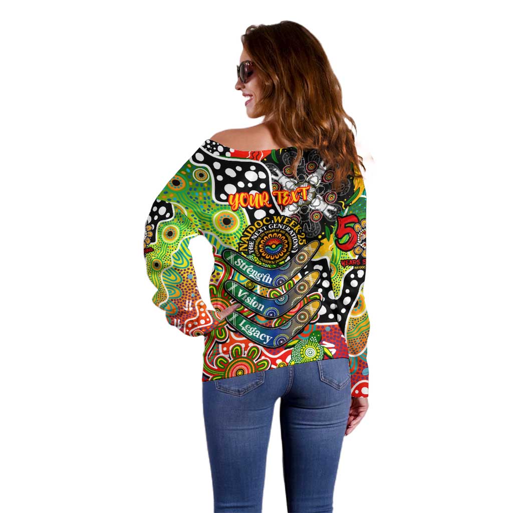 Personalised Panthers NRL Celebrating 50 Years of Naidoc Off Shoulder Sweater NAIDOC Week 2025 Aboriginal