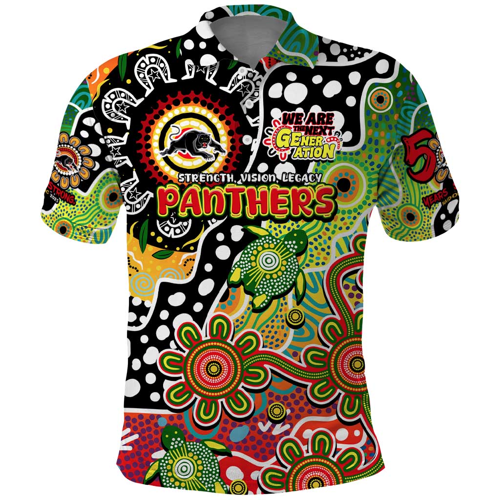 Personalised Panthers NRL Celebrating 50 Years of Naidoc Polo Shirt NAIDOC Week 2025 Aboriginal