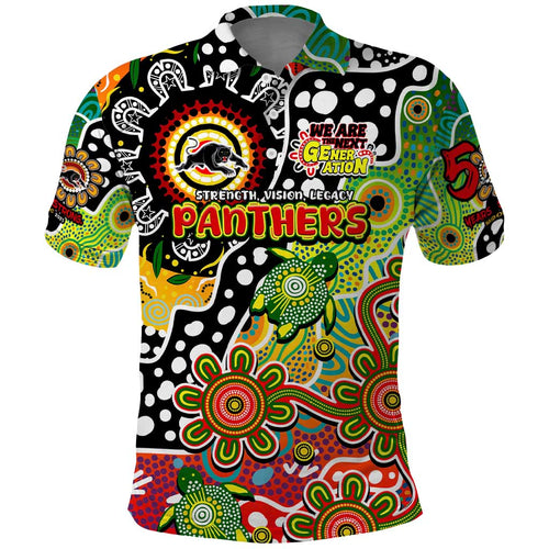 Personalised Panthers NRL Celebrating 50 Years of Naidoc Polo Shirt NAIDOC Week 2025 Aboriginal