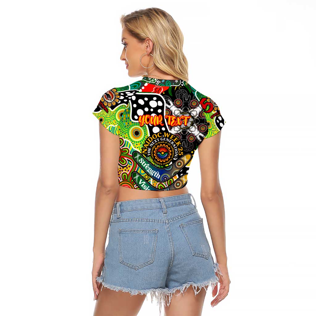 Personalised Panthers NRL Celebrating 50 Years of Naidoc Raglan Cropped T Shirt NAIDOC Week 2025 Aboriginal